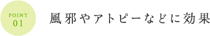 風邪やアトピーなどに効果